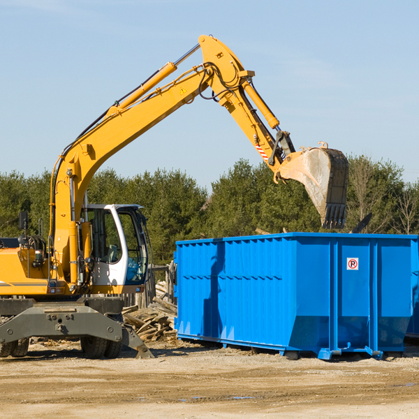 are there any restrictions on where a residential dumpster can be placed in Ayden